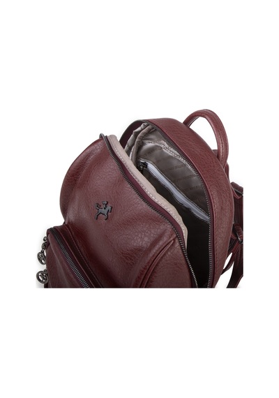 Nas Bag Kadın Çok Cepli Sırt Çantası En :30cm X Boy:34 Bordo Victoria