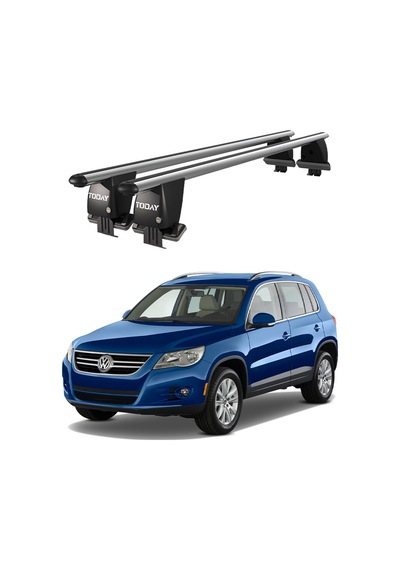 Royal Volkswagen Tiguan 2008-2011 Uyumlu Gri Ara Atkı Port Bagaj Tavan Barı