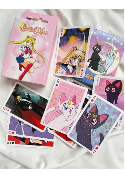 İskambil Kağıdı Anime Sailor Moon Poker Oyun Kartı 54 Adet İskambil Destesi