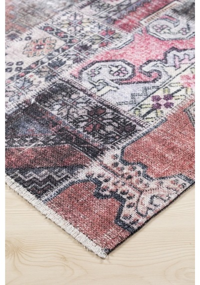Madrid Vl Premium Yıkanabilir Pamuklu Kaymaz Tabanlı Saçaklı Kilim Karışık-krem