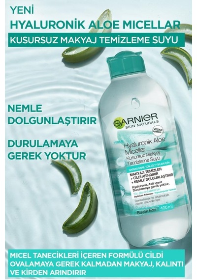 Garnier Hyaluronik Günlük Nemlendirici Aloe Jel 50 ML + Hyaluronik Aloe Temizleme Jeli 200 ML