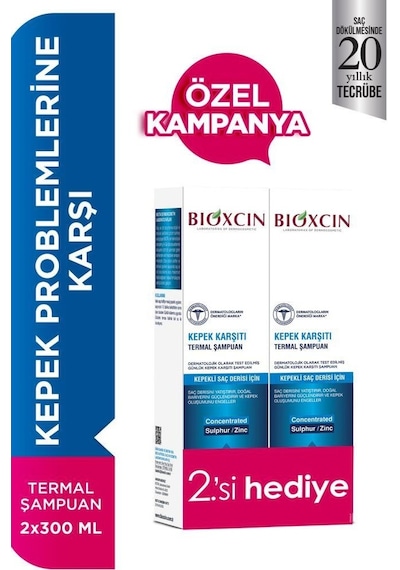 Bioxcin Aqua Termal Kepek Şampuan 2 x 300 ML