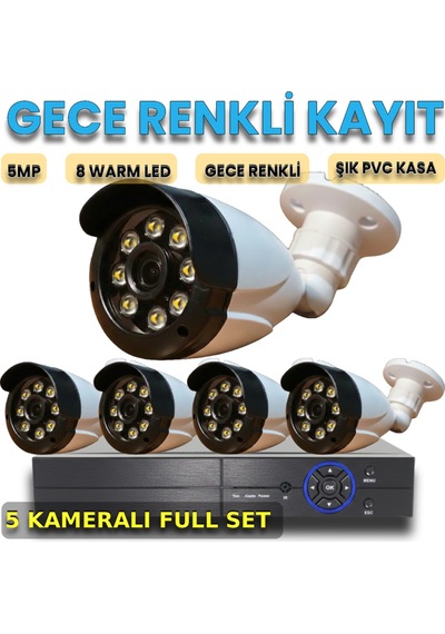 Platinum-5 Aı Hybrid 1080p Full Color Gece Renkli 5'li Gözlem İstasyonu