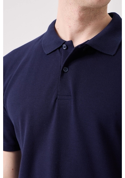 Galanthus Polo Yaka T-shirt - Pamuklu, Nefes Alabilir, Klasik Tasarım Lacivert