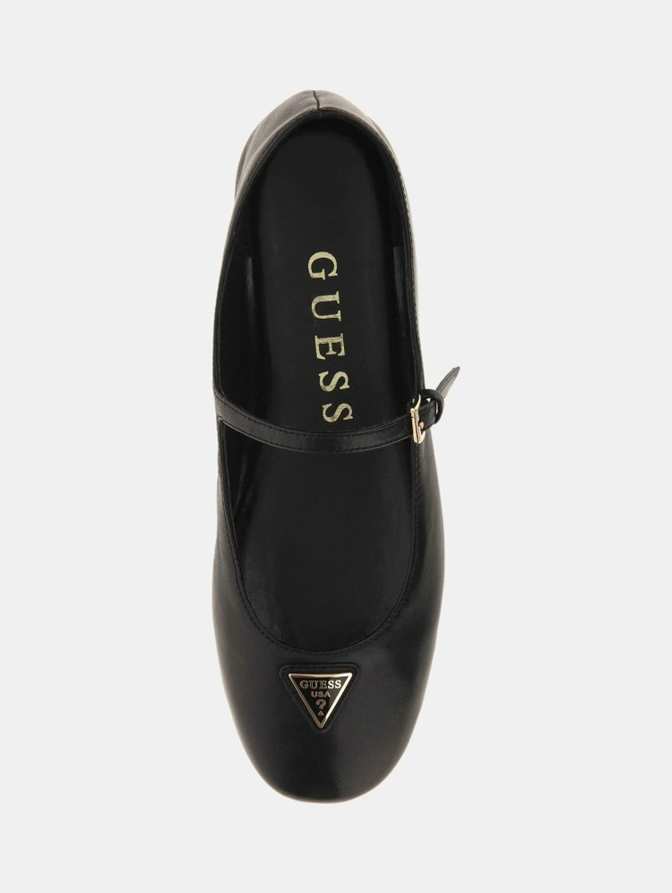 Guess Kalida Kadın Siyah Deri Babet Fltkldlea02-black Siyah