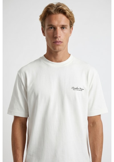 Redline Erkek Kısa Kol Regular Fit Tshirt Beyaz