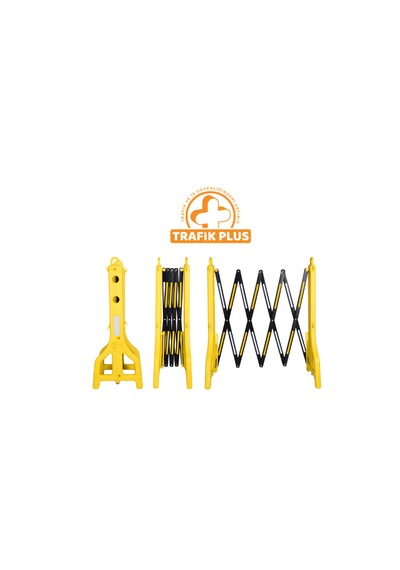 Trafik Plus Akordiyon Bariyer Sarı 255 X 95 Cm, Plastik Bariyer
