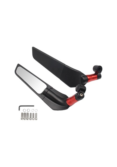 Yarasa Ayna Üniversal Alüminyum Düz 8-10mm/ters 10mm Mavi Motoparax Renk : Mavi