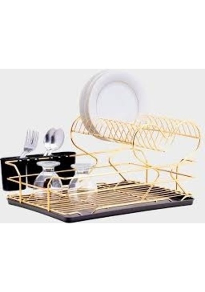 Lunaev Gold Li Tabaklık 2 Katlı Mutfak Düzenleyiciler 19 x 7 CM