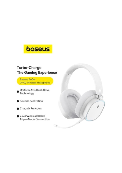 Baseus GH02 Mikrofonlu Kablosuz Oyun Kulak Üstü Kulaklık