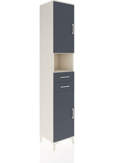Hyperion Dolap 5 Raflı 2 Çekmeceli 2 Kapaklı 44x44x243 Aytaşı-antrasit Aytası