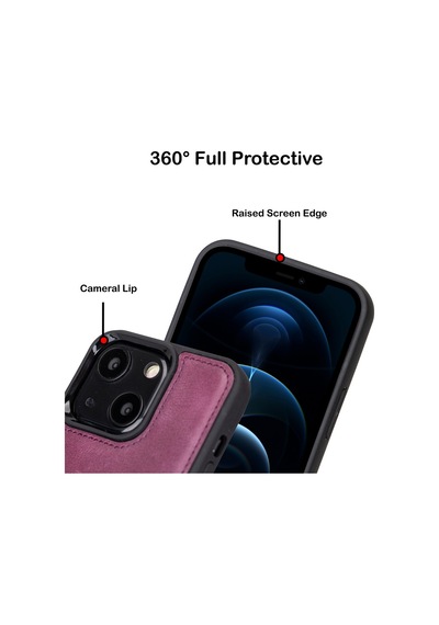 Bouletta Apple İphone 13 Uyumlu Deri Arka Kapak Fxcp Cz7