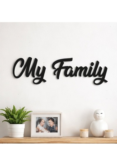 My Family Duvar Yazısı Karışık Renkli
