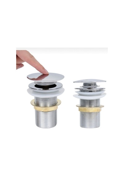 İsaoğlu Yapı Lavabo Gideri Silver Gümüş Çift Kademe Lavabo Süzgeç Gider Gümüş