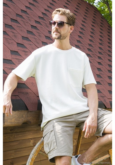 Buratti Erkek T Shirt 5902305 EKRU Ekru