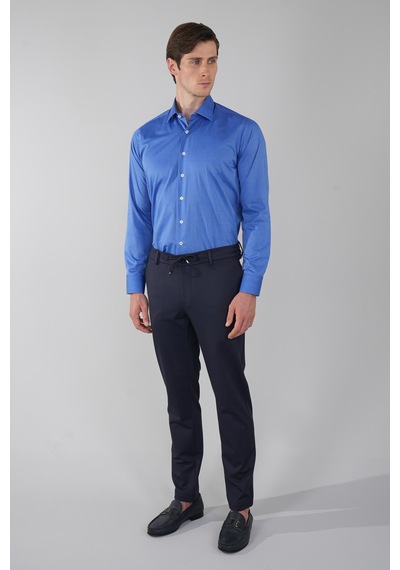 Bisse Klasik C Yaka Regular Fit Cepsiz Gömlek Mavi Gmkls250053 35 Mavi