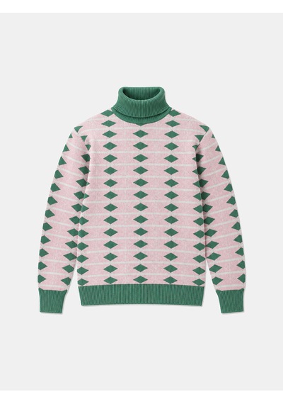 Xint Pembe Regular Fit Balıkçı Yaka Yünlü Kazak 801823