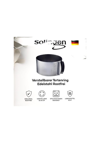 Tr Solingen Paslanmaz Çelik Ayarlanabilir Kek Kalıbı 16-34 Cm Diğer