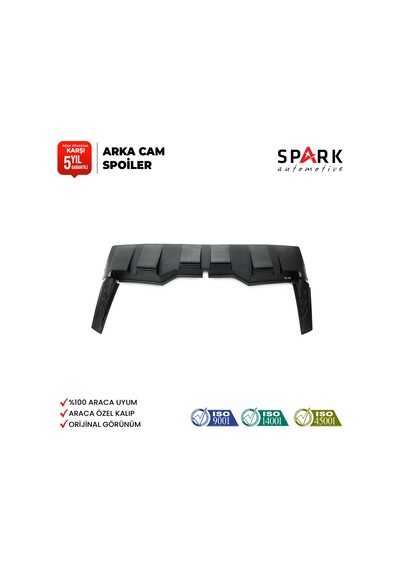 Dacia Duster 2018-2022 Yıl Aralığı Uyumlu Arka Cam Spoiler 3 Parça