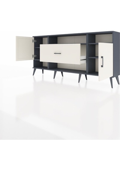 Arges Konsol 5 Raflı Tek Çekmeceli 2 Kapaklı 176x30x83 Antrasit-aytaşı/aytaşı Aytaşı/aytaşı Arges Konsol 5 Raflı Tek Çekmeceli 2 Kapaklı 176x30x83 Antrasit-aytaşı/aytaşı Aytaşı/aytaşı