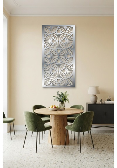 Dekoratif Panel Metal Duvar Tablosu - Duvar Sanatı - Duvar Dekoru - Krom