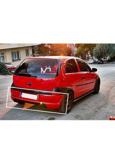 Opel Corsa C Makyajsız Kasa Arka Tampon Eki Çift Çıkış Fiberglass Boyasız