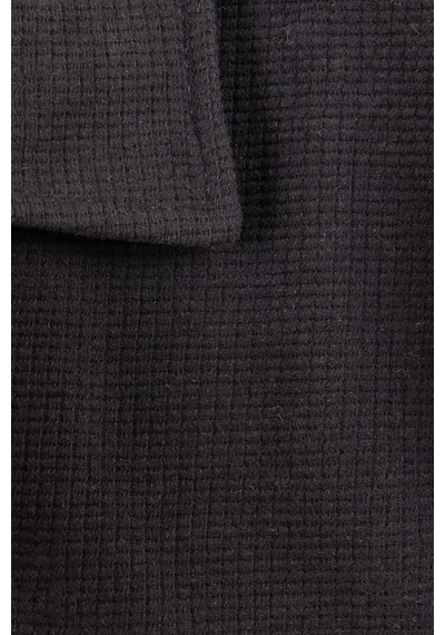 Mode Xl Büyük Beden Erkek Polo Waffle Kazak U25821 Siyah