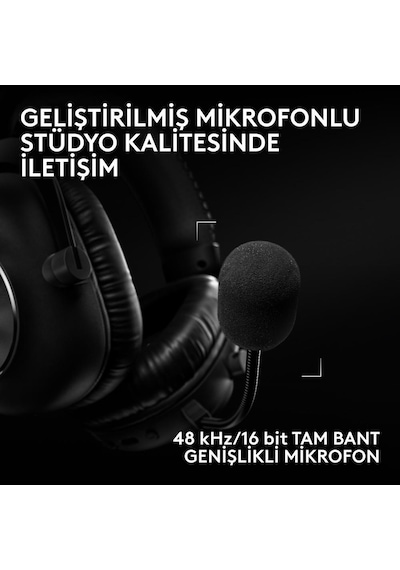 Logitech G Pro X3 Lightspeed Kablosuz Bluetooth Oyuncu Kulaklığı - Siyah
