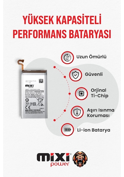 Samsung Galaxy S9 Uyumlu  Tam Kapasite Batarya