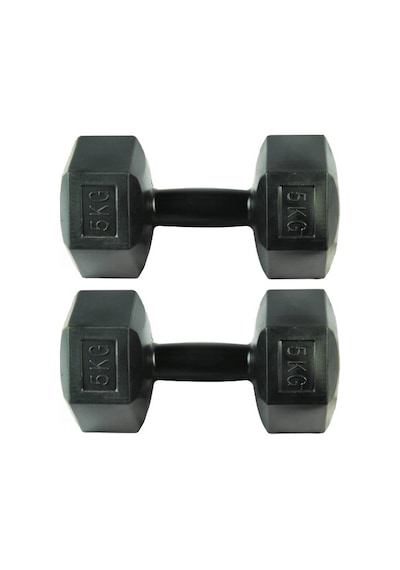 Dambıl Seti 2 x 5 KG Toplam 10 KG Ağırlık Siyah
