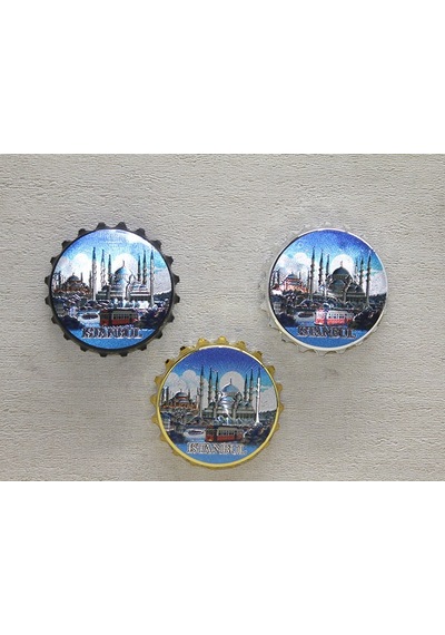 Özel Üretim İstanbul Temalı Metal Magnet Dekoratif Obje Objesi Turistik Hatıra