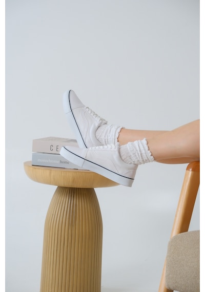 Daxtors Garantili Wanso Günlük Ortopedik Kadın Sneaker Spor Ayakkabı Beyaz