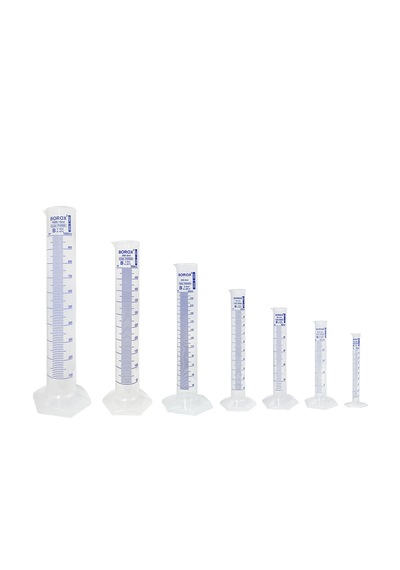 Borox Plastik Mezür 250 Ml - Uzun Form - Mavi Skala