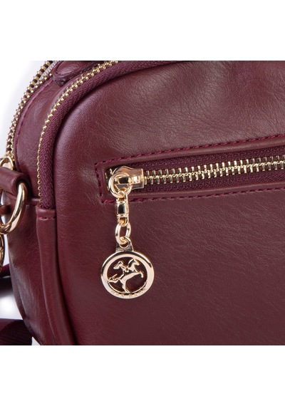 Nas Bag Kadın Mini Çok Gözlü El Ve Çapraz Çanta Bordo