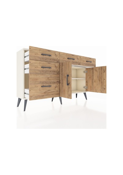 Arges Konsol 2 Raflı 5 Çekmeceli 2 Kapaklı 132x30x83 Aytaşı-çam/çam Çam/çam Arges Konsol 2 Raflı 5 Çekmeceli 2 Kapaklı 132x30x83 Aytaşı-çam/çam Çam/çam