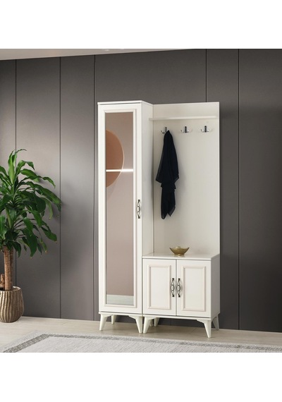 Nehir Portmanto Askılık Ayakkabılık Aynalı 100x36x200 001