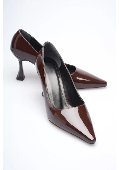 Trendella Kadın Rugan Acı Kahve Stiletto Tr08ms27m Siyah