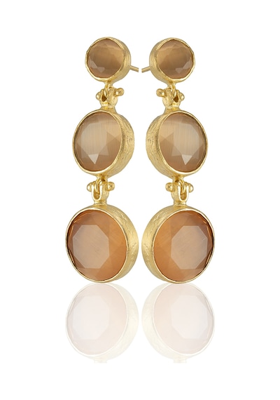 Kadir Jewellery 22 Ayar Altın Kaplama Vintage Küpe -el İşçiliği Ve Hipoalerjenik Küpe Turuncu 72736126