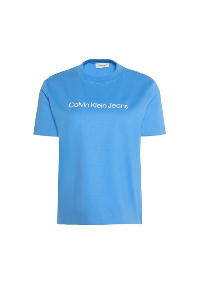 Calvin Klein A- Inst Logo Classıc, Cg1 Mavi Kadın T-shirt