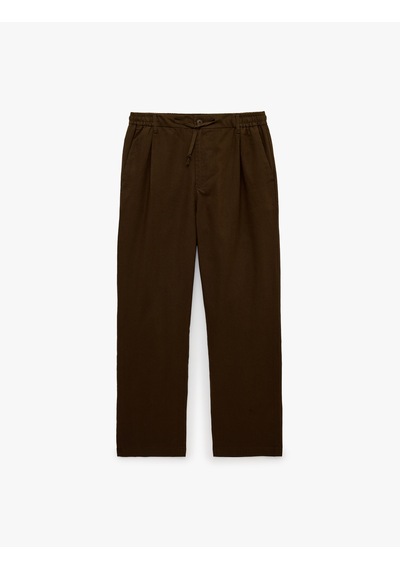 Koton Slim Fit Cepli Pileli Keten Karışımlı Düğmeli Beli Lastikli Bağcıklı Pantolon Koyu Kahverengi 6sam40167hw Koyu Kahve Koton Slim Fit Cepli Pileli Keten Karışımlı Düğmeli Beli Lastikli Bağcıklı Pantolon Koyu Kahverengi 6sam40167hw Koyu Kahve