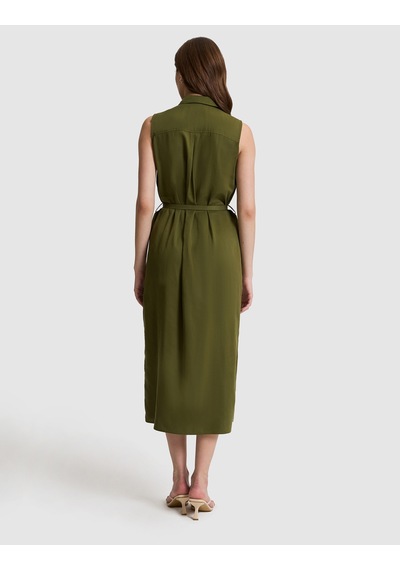 Pierre Cardin Kadın Haki Elbise Dokuma 50321336-vr027