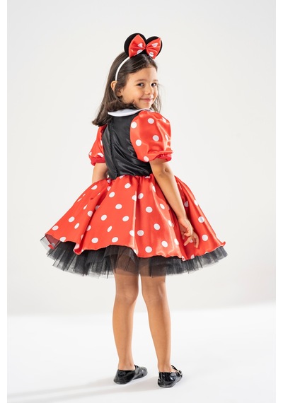 YAĞMUR KOStütüM Taç Hediyeli Minnie Kız Çocuk Kırmızı Puantiyeli Doğum Günü Elbisesi & Parti Kostümü Karışık Renkli YAĞMUR KOStütüM Taç Hediyeli Minnie Kız Çocuk Kırmızı Puantiyeli Doğum Günü Elbisesi & Parti Kostümü Karışık Renkli
