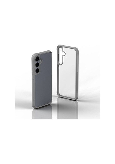 Samsung Galaxy S24 Plus Uyumlu Kılıf Şeffaf Sert Kapak Transparent Hard Pc Cover Gri