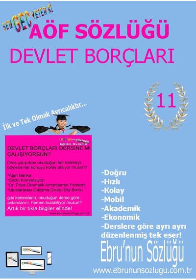 AÖF İİBF Ebrunun Sözlüğü Devlet Borçları E- Sözlük