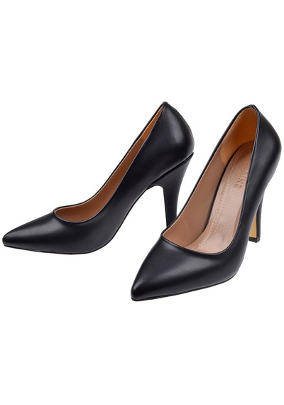 Pullman 10 Cm Topuklu Kadın Ayakkabı Stiletto Mak-437 Siyah