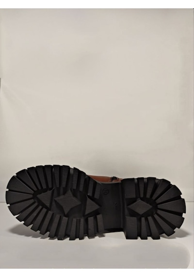 Castle Black Yldz-23782-1 Hakiki Deri Kadın Botu Taba