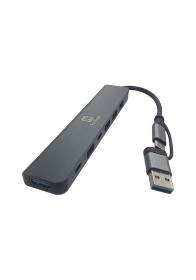 7in1 Dual Girişli Usb Hub Usb 3.0 &amp Type-c Hibrit Çoklayıcı 5gbps Yüksek Hız Macbook Uyumlu  Ve Tüm Pc'ler