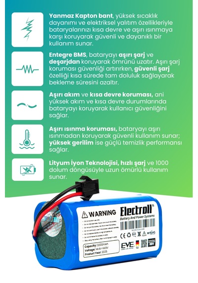 Reeder Alfreed Uyumlu Batarya Ultra Yüksek Kapasite 3200mah Pil