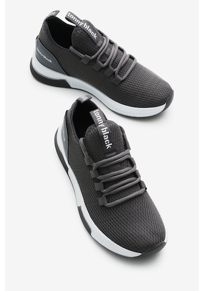 Tonny Black Unisex Koyu Gri Nefes Alabilen Kumaş Poli Taban Bağcıklı Spor Ayakkabı V2qnt-0 388 Koyu Gri