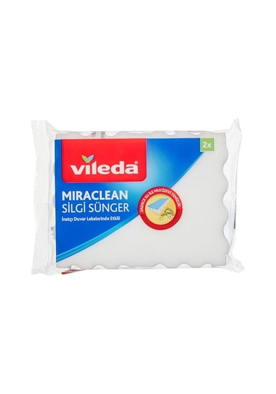 Vileda 169072 Miraclean Silgi Sünger 2'li, Beyaz, Düz Açık Bej